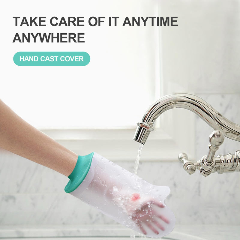 [Australia] - BelleVive Hand Cast Protector Waterproof Hand Cover for Shower Post Surgery Soft Comfortable Cast Protector for Wrist Finger Reusable Cast Bag for Bandages 