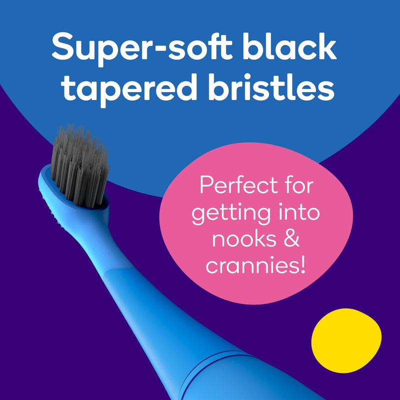 [Australia] - BURSTkids Toothbrush Heads 3-Pack - Genuine BURST Kids Electric Toothbrush Replacement Heads for a Perfect Fit - Ultra Soft Bristles for Deep Clean – 9 Month Supply of Brush Heads, Blue 