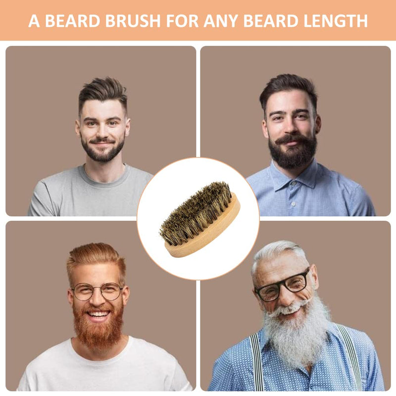 [Australia] - Beard brush, beard comb, beard brush men, hair brush wild boar bristles, beard brush made of wild boar bristles, 100% wild boar bristle brush for daily beard care, beard brush for men travel 
