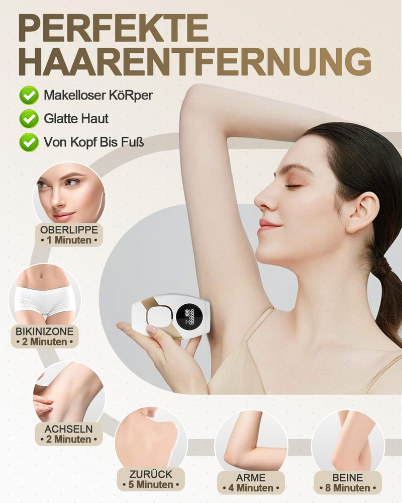 [Australia] - IPL device hair removal laser, 999,999 light pulses laser hair removal & 5 energy levels, automatic and manual mode, efficient laser painless result, for armpits, legs white 