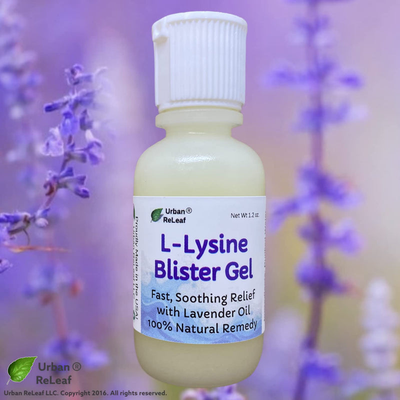 [Australia] - Urban ReLeaf L-Lysine Blister Soothing Gel ! & Lavender Oil. Fast Relief, Spots, Rash, Red Bumps, Raw, Chapped Skin. Heal Delicate Tissue 100% Natural 