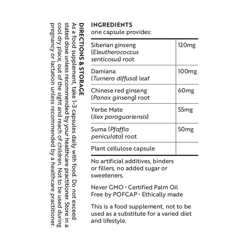 Viridian - High Potency Adaptogen Complex - 90 Caps | with 5 Natural Adaptogens | Supports Mental & Physical Energy | Increase Concentration & Focus | Nutritionist Formulated