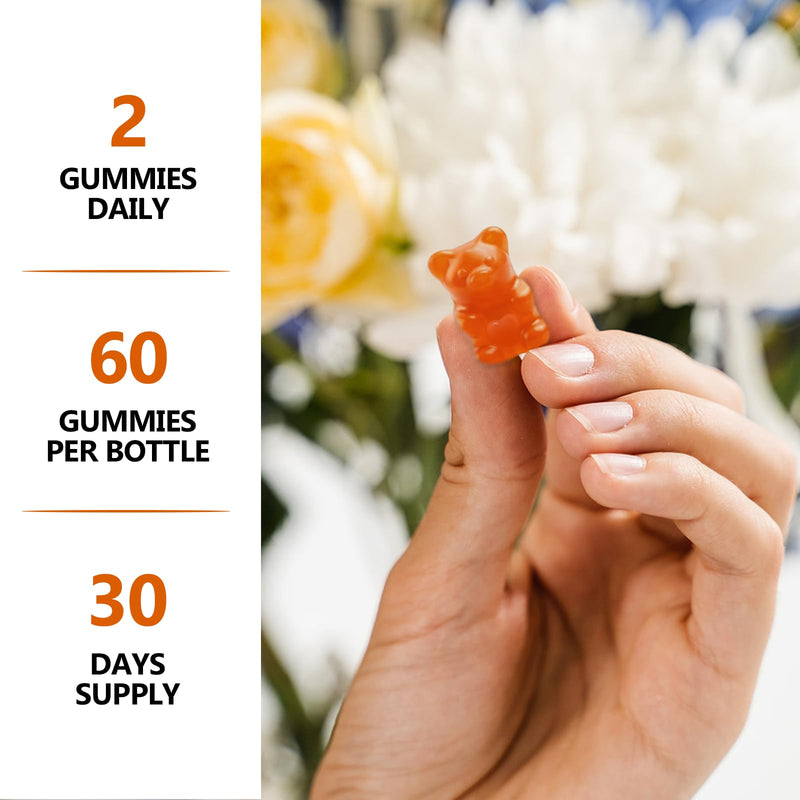 [Australia] - Choline Supplement Gummies Sugar Free, 500mg Choline Bitartrate Per Serving, Brain Health, Liver Support, Focus & Energy, 60 Gummies 