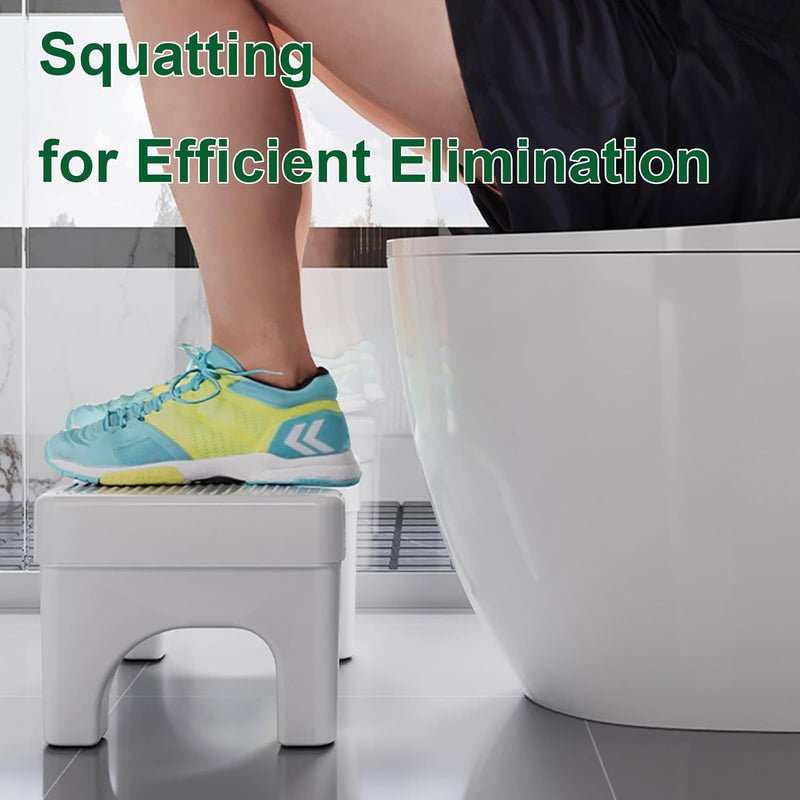 [Australia] - Toilet Stool Poop Stool for Squatting Posture, Portable Plastic Potty Stool for Adults, Toilet Poop Stool Squat Adult, Non-Slip Poop Stool for Bathroom Adults, Pooping Stool for Kids, Patented 6.7" (1 Pack) Gray 