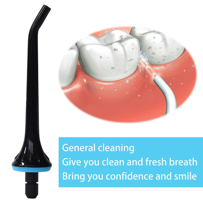 [Australia] - Replacement tips for COSLUS, Hangsun, Nicwell water flosser, oral irrigator attachments jet tip nozzle, black, 3 pieces 