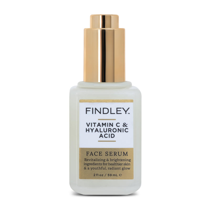Findley Vitamin C & Hyaluronic Acid Face Serum | Revitalizing & Brightening | Healthier Skin & a Youthful, Radiant Glow (2 Fl Oz)