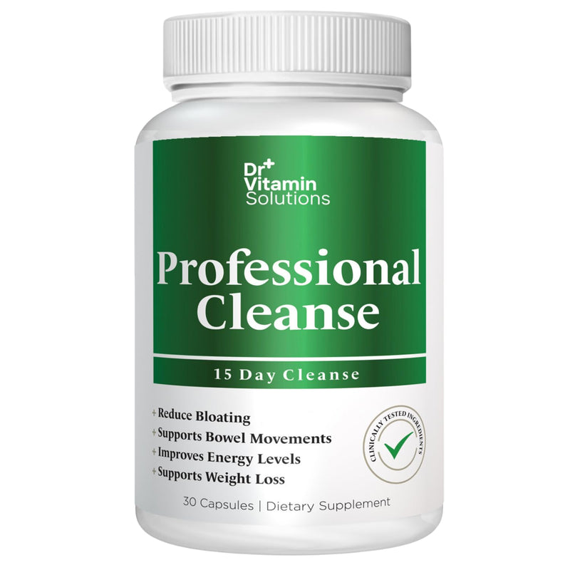 DR VITAMIN SOLUTIONS Professional Detox Cleanse and Thermogenic Fat Burner Bundle - 15 Day Cleanse for Weight Management, Gut Health, and Bloating Relief - 90 Caps