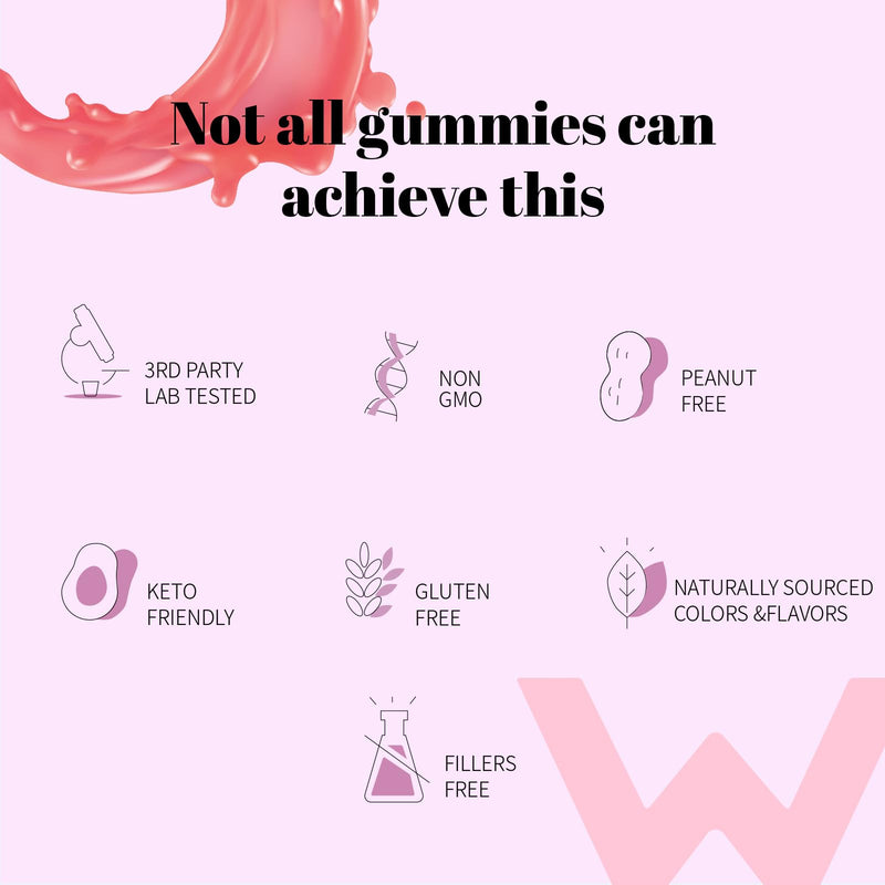 Wondermoon Collagen Peptides Gummies for Women, Peach Flavor, 60 Gummies | Collagen Gummies with Hydrolyzed Collagen Peptides, Vitamin C, Biotin, Zinc- Supports Hair, Skin, Nails & Immune Health