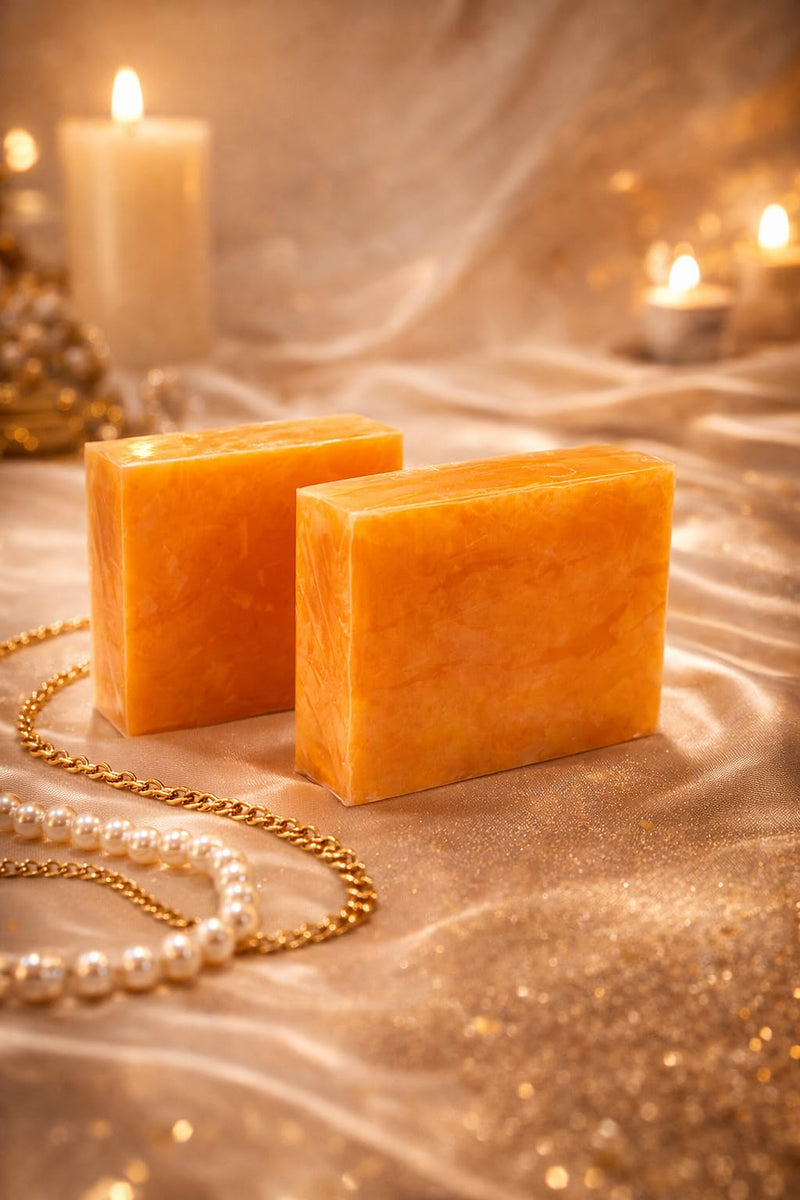 MAEMacro Turmeric & Kojic Acid soap bar with Vitamin C, Retinol, Collagen, Hyaluronic Acid, and Vitamin E | Reduce Dark Spots | Fine Lines, and Improve Skin Tone (2 Soap Bars)