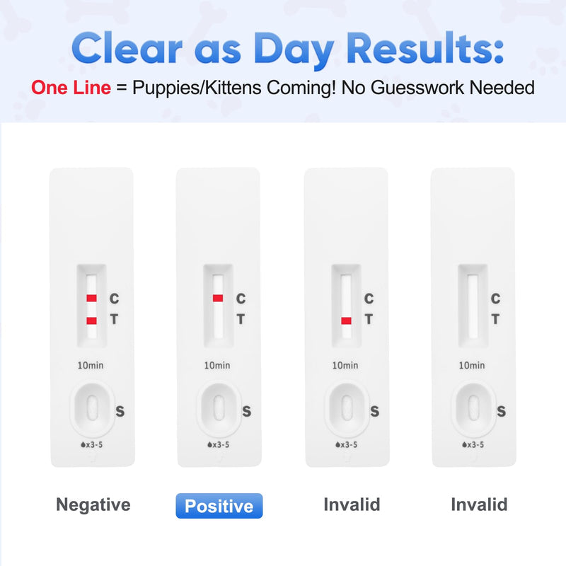 Dog & Cat Pregnancy Urine Test Kit – 5-Minute Home Urine Strips, 99% Accurate, Painless No Blood Draw – Easy for Pet Owners & Breeders