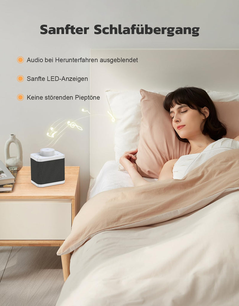 [Australia] - Mohard White Noise Machine, White Noise Baby Sleep Aid with 20 Soothing Sounds, 18-48 Hours Battery Life, 3 Timer Settings and Memory Function, Sound Machine for Adults 