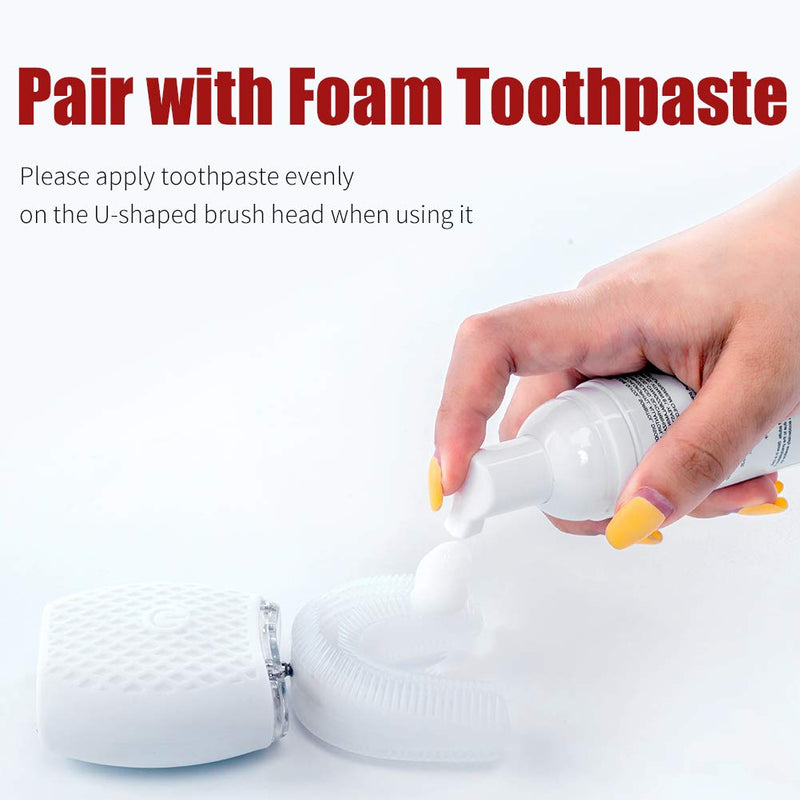 [Australia] - Automatic Toothbrush U Shaped Toothbrush for Adults 360° Toothbrush 30'' Automatic Timer Wireless Charging Washable Travel Home 