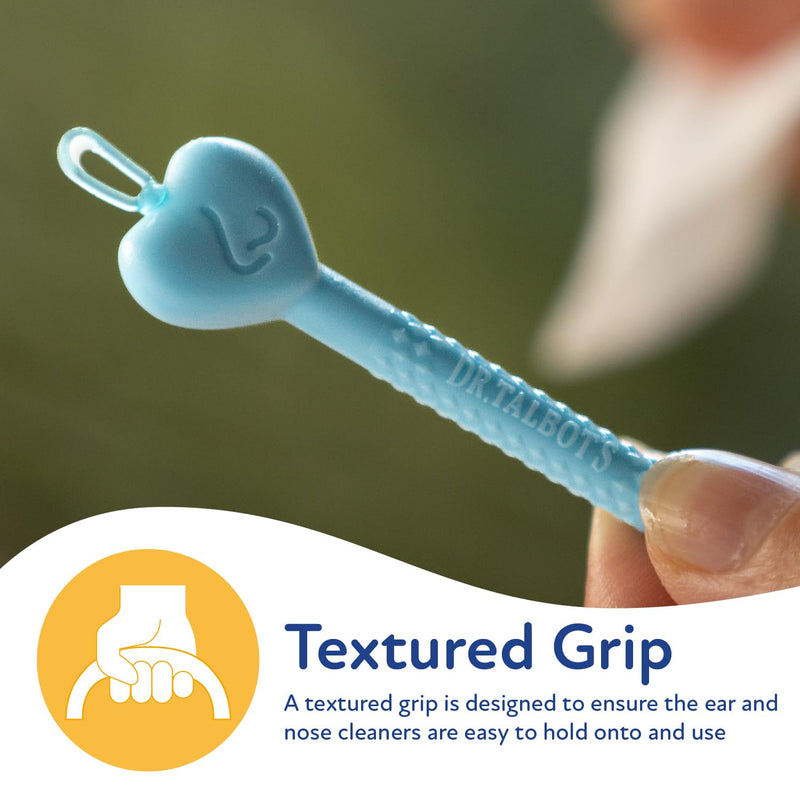 [Australia] - Dr. Talbot's Safe Ear Wax Removal Tool and Nose Cleaner for Baby with Travel Case, 2-Pack, Boy Blue and Green 