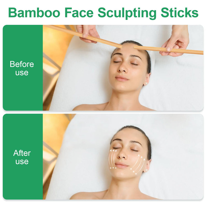 [Australia] - Bamboo Massage Sticks Ergonomic Muscle Relief Tools Portable Therapy Sticks for Deep Tissue Massage, Spa Quality Recovery for Athletes & Home Use, Natural Bamboo Design 