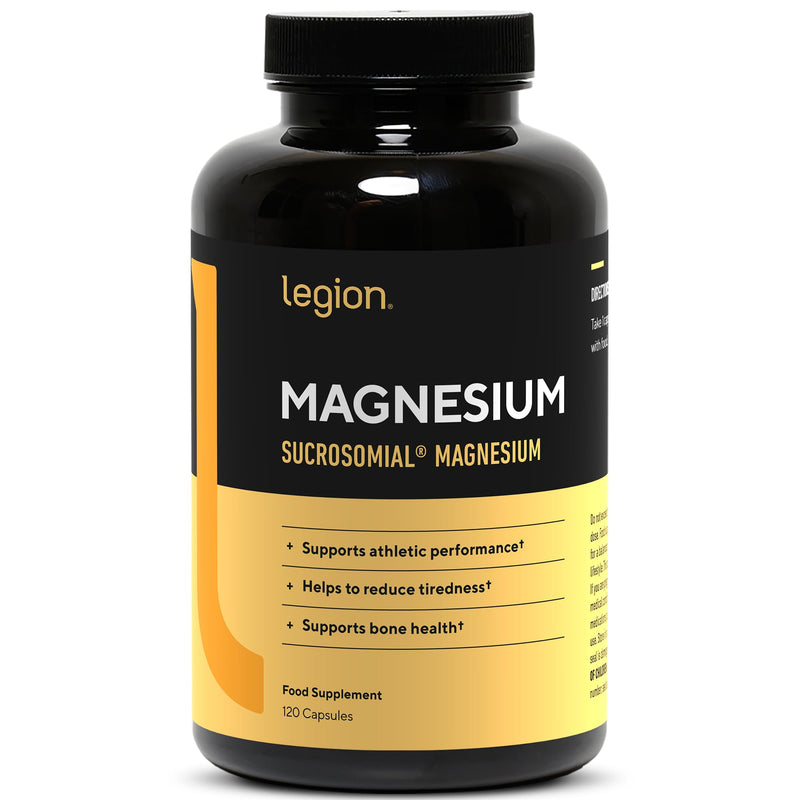 Legion Sucrosomial Magnesium Supplements - High Absorption Magnesium Supplement for Women & Men - Magnesium Mineral Supplements to Help Boost Athletic Performance & Overall Health - 120 Servings