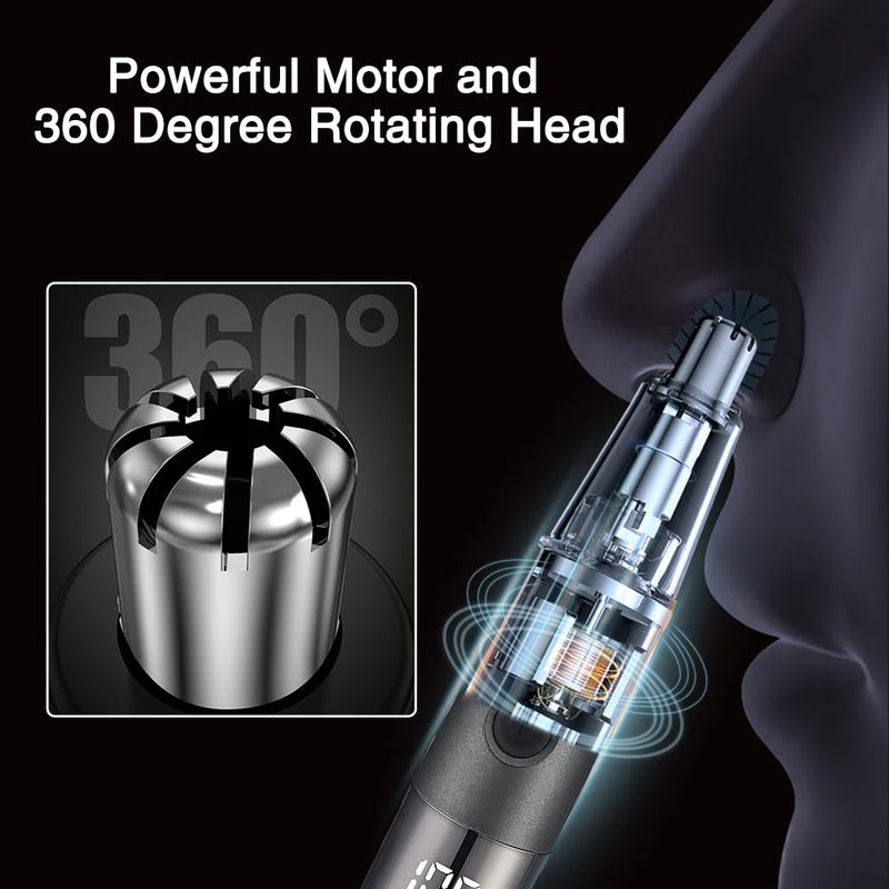 [Australia] - Golgner 3 in 1 nose hair trimmer, painless nose hair remover, nose hair trimmer, beard trimmer, ear hair trimmer, nose trimmer, IPX7 waterproof with LED display, for men and women 