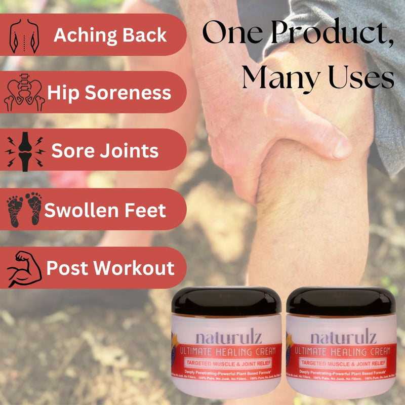 Naturulz Ultimate Healing Cream 4oz Bundle & Save – Plant-Based Topical for Daily Relief of Soreness, Stiffness & Discomfort in Back, Shoulder, Knee, Neck & Foot, Lightweight, Clean Ingredients 2