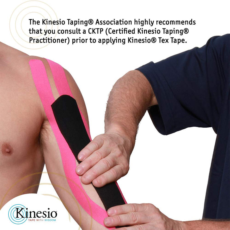 Kinesio Taping - Elastic Therapeutic Athletic Tape Tex Gold FP - Red – 2 in. x 16.4 ft - 2 Pack