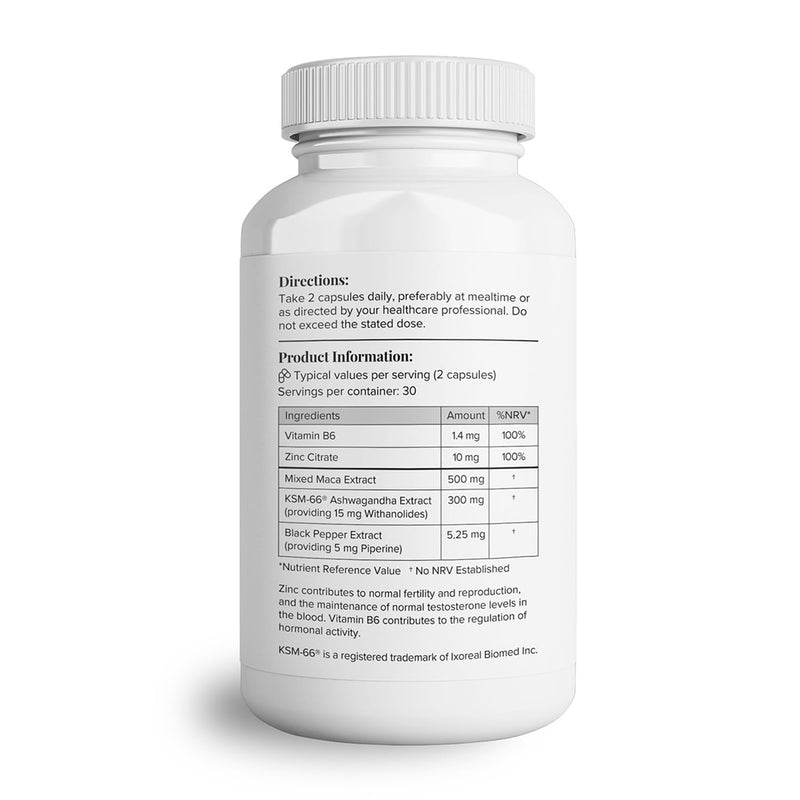 Theonia Maca Root Extract 20:1-500mg Per Serving – for Men & Women – Tri-Color Black/Red/Yellow Blend – 60 Vegan, Non-GMO Capsules