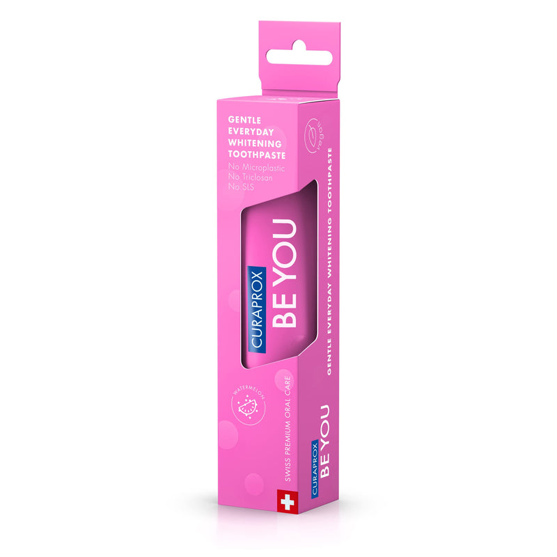 Curaprox Whitening Toothpaste – for Fresh Breath & Gum Care | Enzymatic Formula, Watermelon Flavour, Pink, 60ml | Vegan, SLS-Free, Fluoride 950ppm | Swiss Made 2.12 Ounce (Pack of 1)