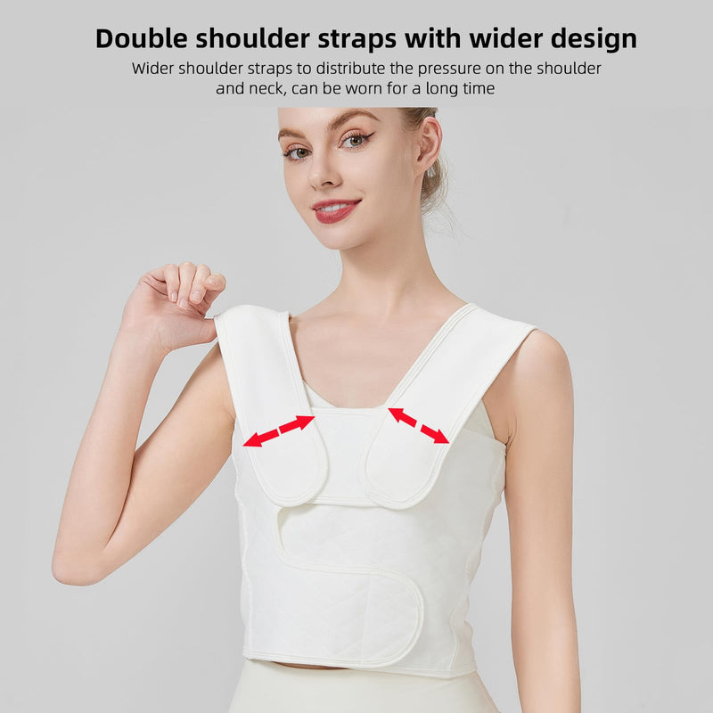 [Australia] - Compression Post Mastectomy without Reconstruction, Post Breast Surgery Compression Bandage, Minimally Invasive Surgery Chest Strap Compression Bandage, Medical Recovery Stretch Bandage (XL) 