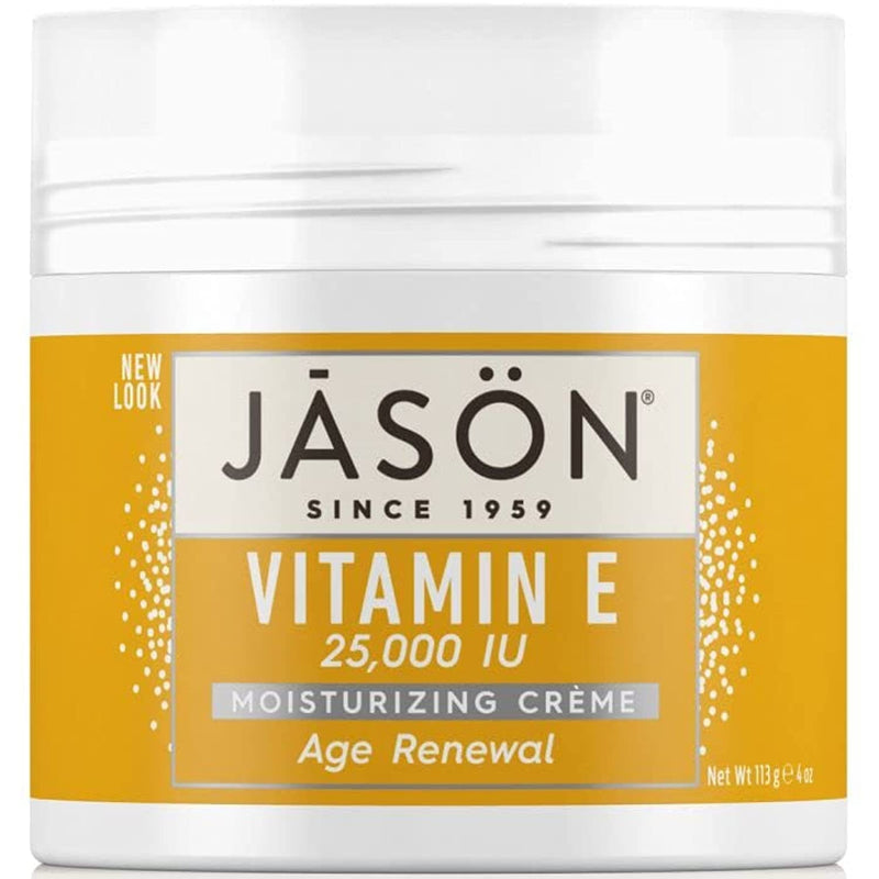 JASON Moisturizing Creme, Vitamin E 25,000, Age Renewal, 4 Oz & Skin Oil, Vitamin E 5,000 IU, All Over Body Nourishment, 4 Oz