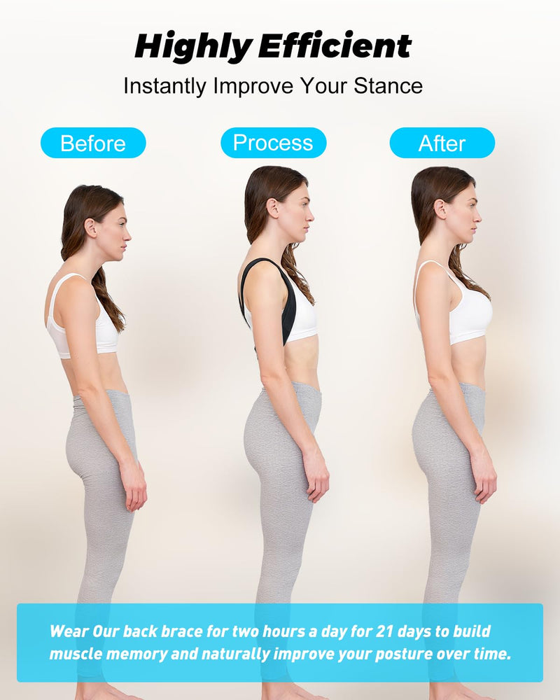 Posture Corrector for Women and Men,Hunchback Posture Corrector,Adjustable and Breathable Upper Back Brace,Providing Pain Relief from Back,Shoulder and Neck