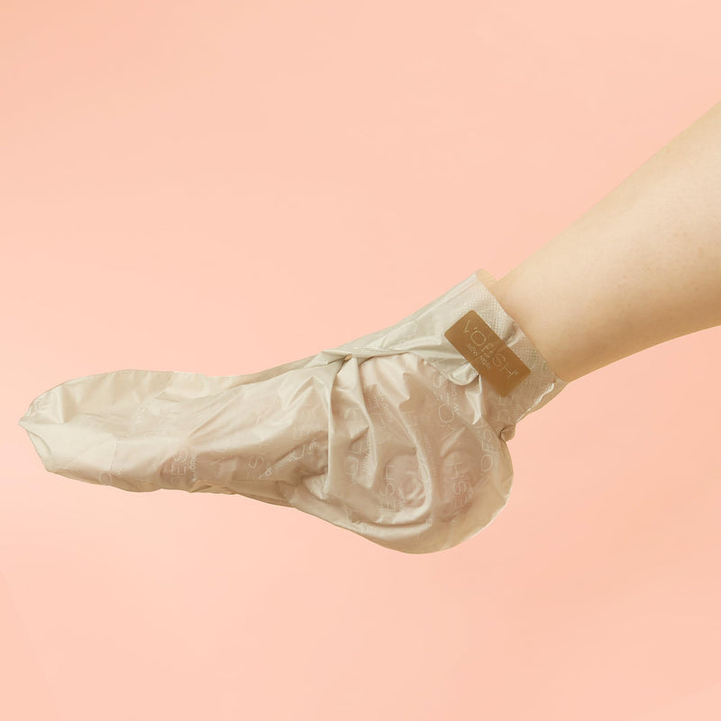 [Australia] - VOESH- Exfoliating Peeling Socks, Foot Peel For Dry Feet, Vegan Beauty, Callus Remover, Intensive Foot Treatment, At Home Spa, Treatment Socks 2 Pack- Peeling and Collagen Socks 
