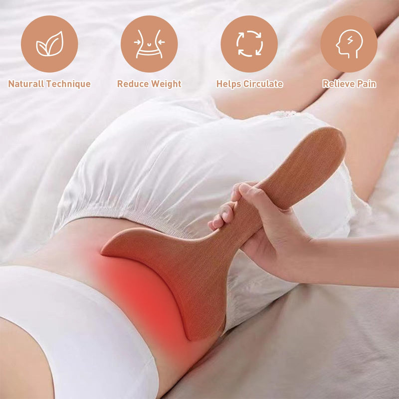 [Australia] - Wood Therapy Massage Tools 4 in 1, Lymphatic Drainage Massager, Wooden Maderoterapia Kit Body Sculpting Tools for Muscle Pain Relief, Anti-Cellulite Body Shaping 