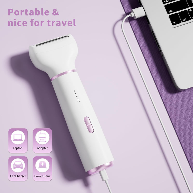 [Australia] - Electric Razor for Women- 5 in 1 Electric Shaver for Women, Wet & Dry Bikini Trimmer and Facial Hair Remover,Eyebrow Razors Nose Hair Trimmer Rechargeable Hair Removal Kit for Full-Body Hair 831 