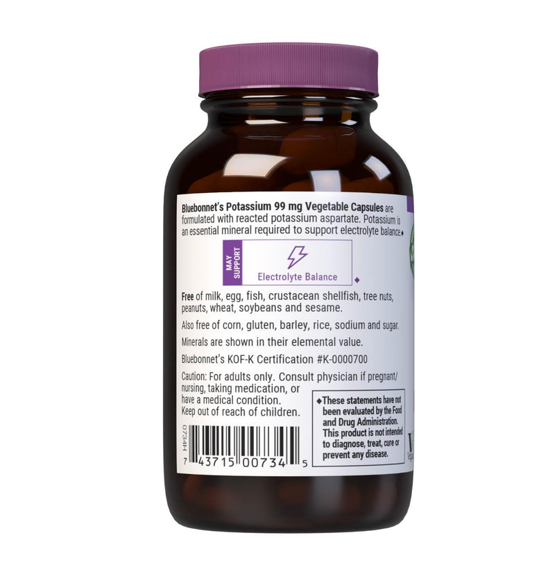 [Australia] - Bluebonnet Nutrition Potassium 99 mg 90 Veggie Caps 