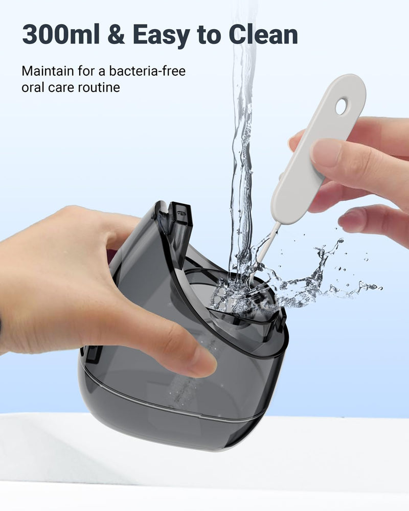 [Australia] - Water Flosser & Electric Toothbrush for Adults Oral Irrigator & Sonic Toothbrush 2-1 Oral Clean Kit (Black) Black 