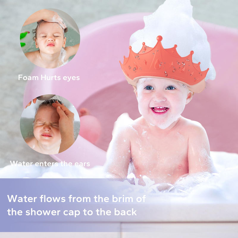 [Australia] - FUNUPUP Baby Shower Cap for Kids with Bath Rinse Cup, Adjustable Toddler Hair Washing Shield Hat Baby Bath Visor Shampoo Hat for Toddlers 6M-9T, Yellow and Blue Pink 