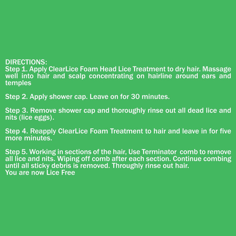 [Australia] - Treatment Kit for Kids & Adults Guaranteed to End Lice in 1 Hour, Extra Strength Treatment for Family to Remove Super Lice, Nits & Eggs - Includes 5oz Foam Treatment, Comb & Cap Lice Treatment Kit 