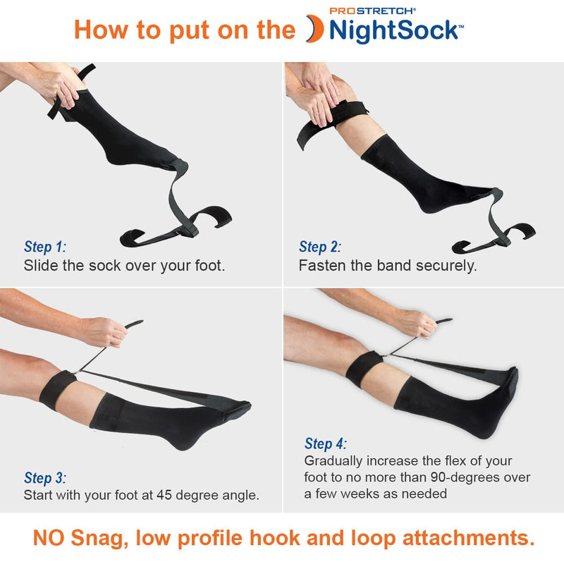 ProStretch Calf Stretcher, NightSock, and Tuli's Foot Therapy Wrap Bundle - Plantar Fasciitis & Foot Pain Relief