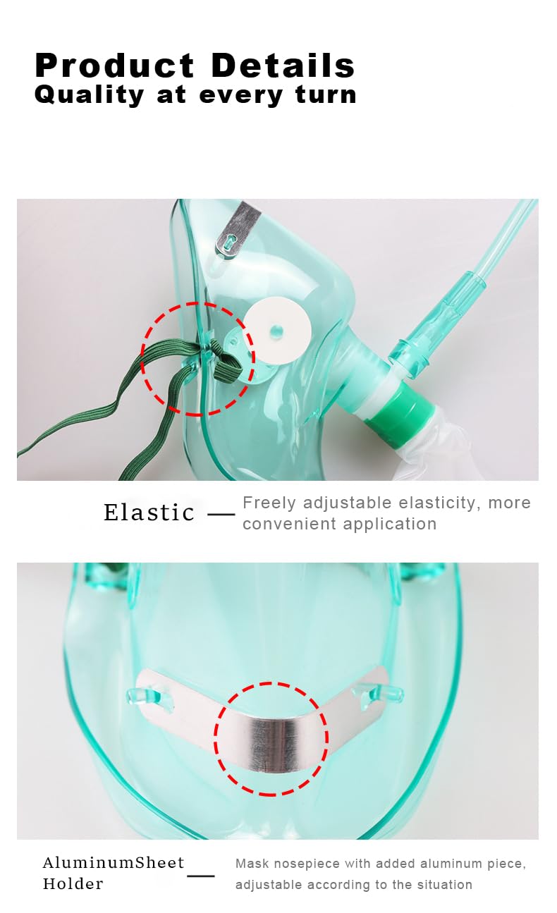 [Australia] - 2PCS Adult Non-Rebreather Oxygen Mask with Reservoir Bag - Size L L-2pack 