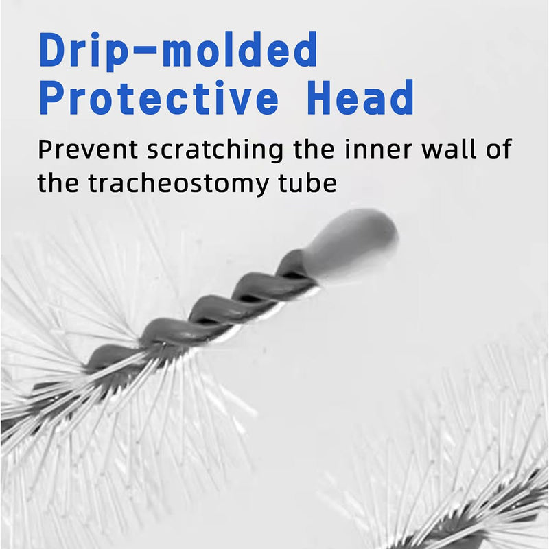 [Australia] - Tracheostomy Cleaning Brushes, 10pcs Bendable Trach Tube Brush Nylon Bristle Pipe Tube Cleaning Brush for Tracheostomy Supplies (0.5in) 0.5in 