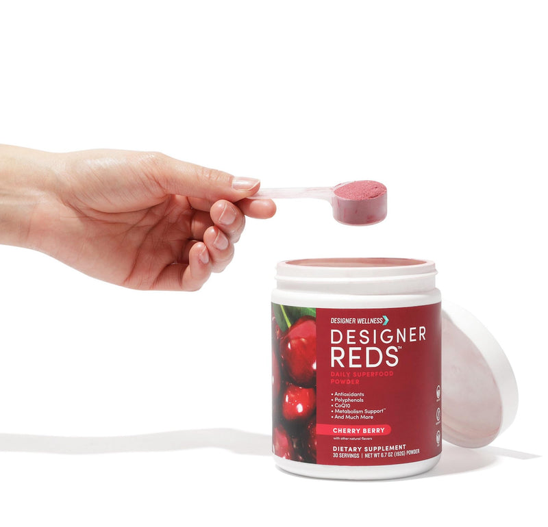 Designer Wellness, Cherry Berry, Designer Reds Superfood Powder, 30 Serving 6.7 Ounce (Pack of 1)