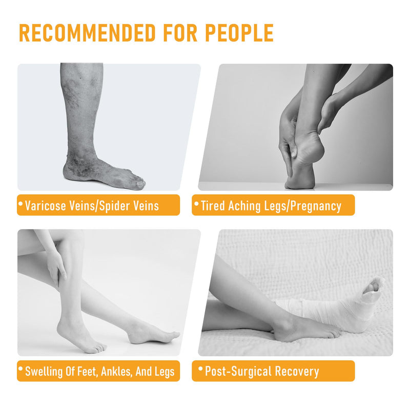 [Australia] - 2 Pairs Sheer Compression Socks for Women - 15-20 mmHg Knee High Sheer Compression Stockings for Support Circulation Swelling Edema Work Office Travel, Beige, Medium 