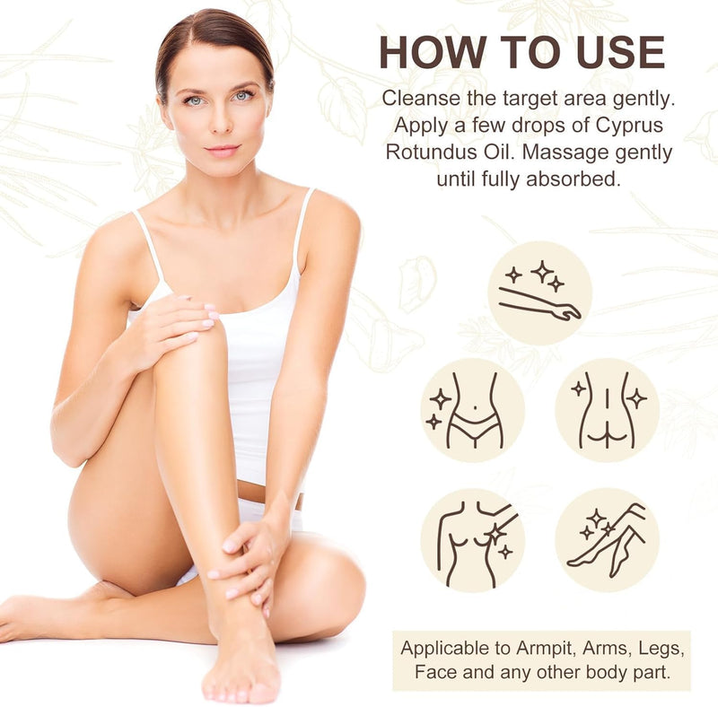 [Australia] - Cyperus Rotundus Oil,Cyprus Rotundus Oil for Hair Removal,Cyperus Oi-l Natural, Soothing and Gentle,Reducing Body Hair Growth,Smooth Skin & Hair Removal,60ml (1pcs) 2.02 Fl Oz (Pack of 1) 