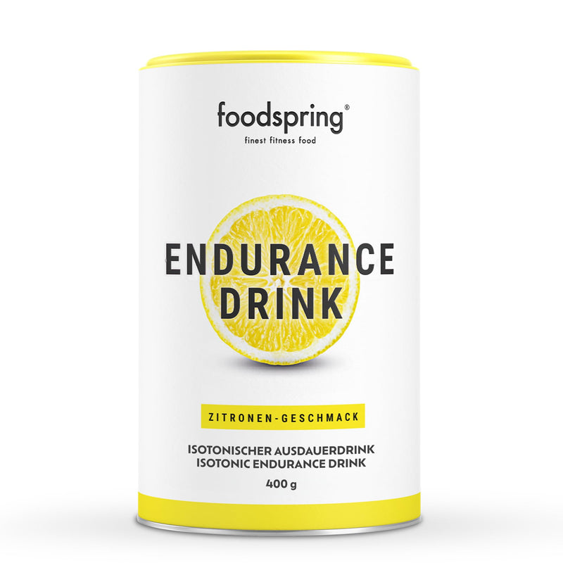 [Australia] - foodspring - Endurance Drink Lemon Electrolytes Powder Mixture 400 Can - Hydration Powder for Sports, Endurance & Energy - Isotonic Drink Powder with Minerals, Dextrose & Maltodextrin 
