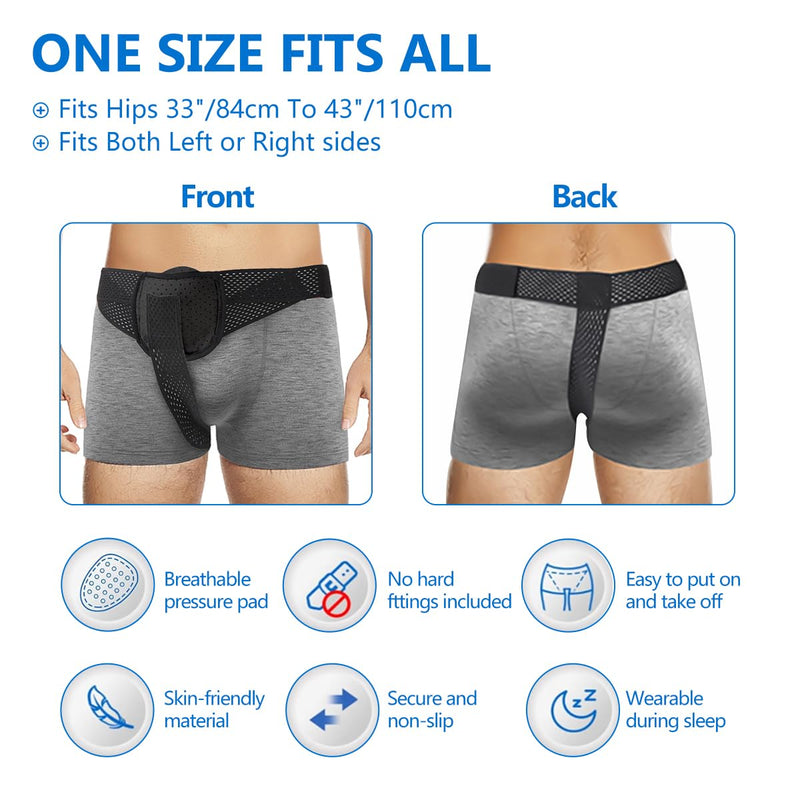 Medical Inguinal Hernia Support Belt Post Surgery Men and Womens Hernia Support Truss for Inguinal Groin Hernias