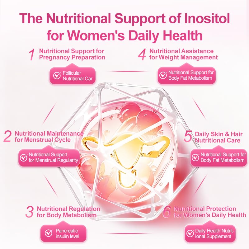 Flora Secret Ovaria Dietary Supplement, Myo-Inositol & D-Chiro-Inositol 40:1 Blend, Methylfolate, Vitamin D3, B Complex, Iron, 30 Powder Sachets