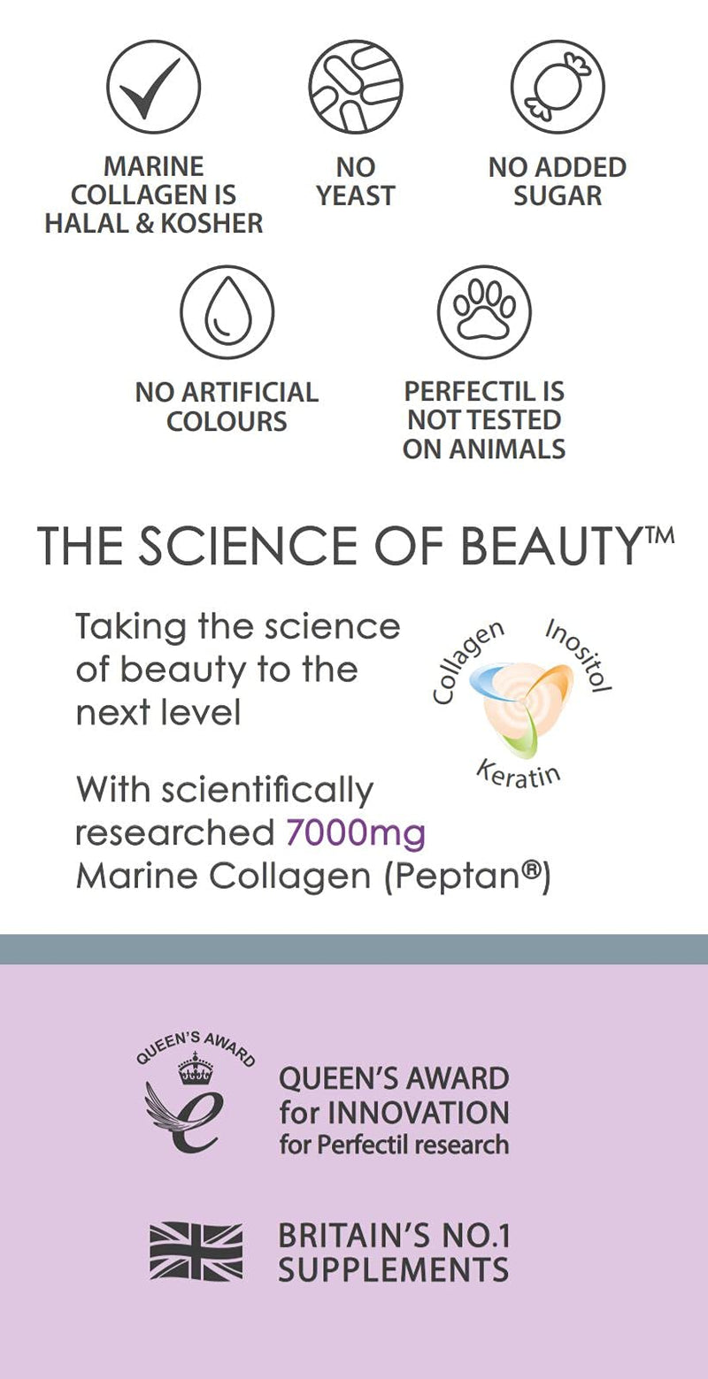 Perfectil Platinum Collagen Drink Supplement for Women Hair - 10 x 50 ml vials 10 x 50 ml Collagen Drink for Hair
