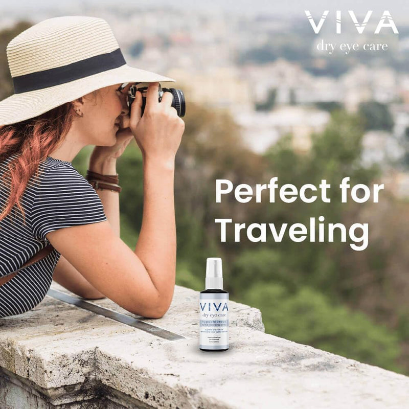 [Australia] - VIVA Eyelid Cleansing Spray | Pure, Hypochlorous Acid | Gentle, Effective Eyelid & Lash Cleanser to Remove Allergens, Dirt, Oils, Makeup | 2.2 fl oz (65ml) 