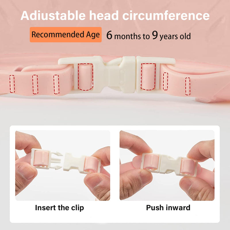 [Australia] - Baby Shower Cap Shield, Baby bath set shower cap, Visor Hat for Eye and Ear Protection for 0-9 Years Old Children,Cute Crown Shape Makes the Baby Bath More Fun (Pink) Pink 