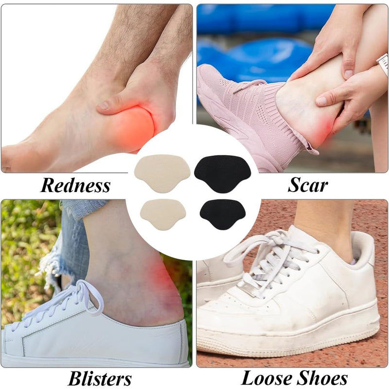[Australia] - Sneaker Repair Patch Self-adhesive Heel Patch Sneaker Hole Repair Heel Repair Patch Shoe Hole Prevention Patch Suitable for most shoe types, 4 pairs 