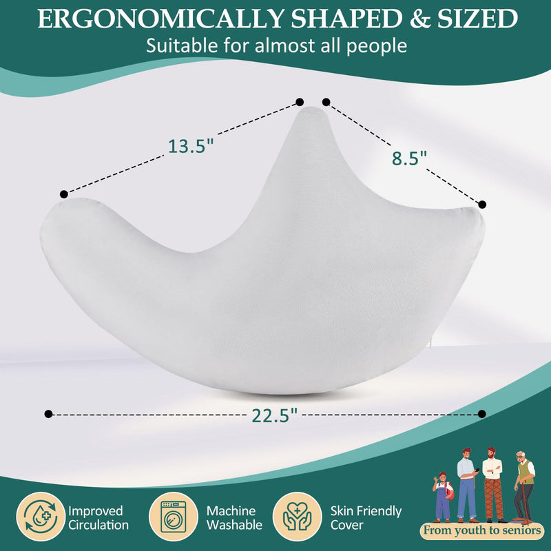 [Australia] - HARBOREST Shoulder Surgery Pillow - Shoulder Pillow for Shoulder Pain, Rotator Cuff Pillow for Sitting (Light Grey) Without Shoulder Strap Light Grey 
