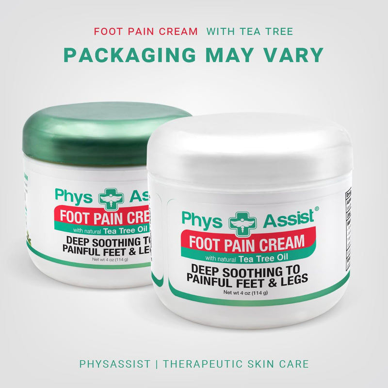[Australia] - PhysAssist Soothing Foot Cream to Feet and Legs. 4 oz Jar 4 Ounce (Pack of 1) 