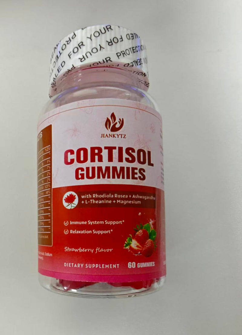 Cortisol Gummies for Women with Ashwagandha, Rhodiola Rosea, L-Theanine, Magnesium, Vitamin D3 for Zzz Support, Balanced Cortisol, Vegan, 60 Gummies 60 Count (Pack of 1)
